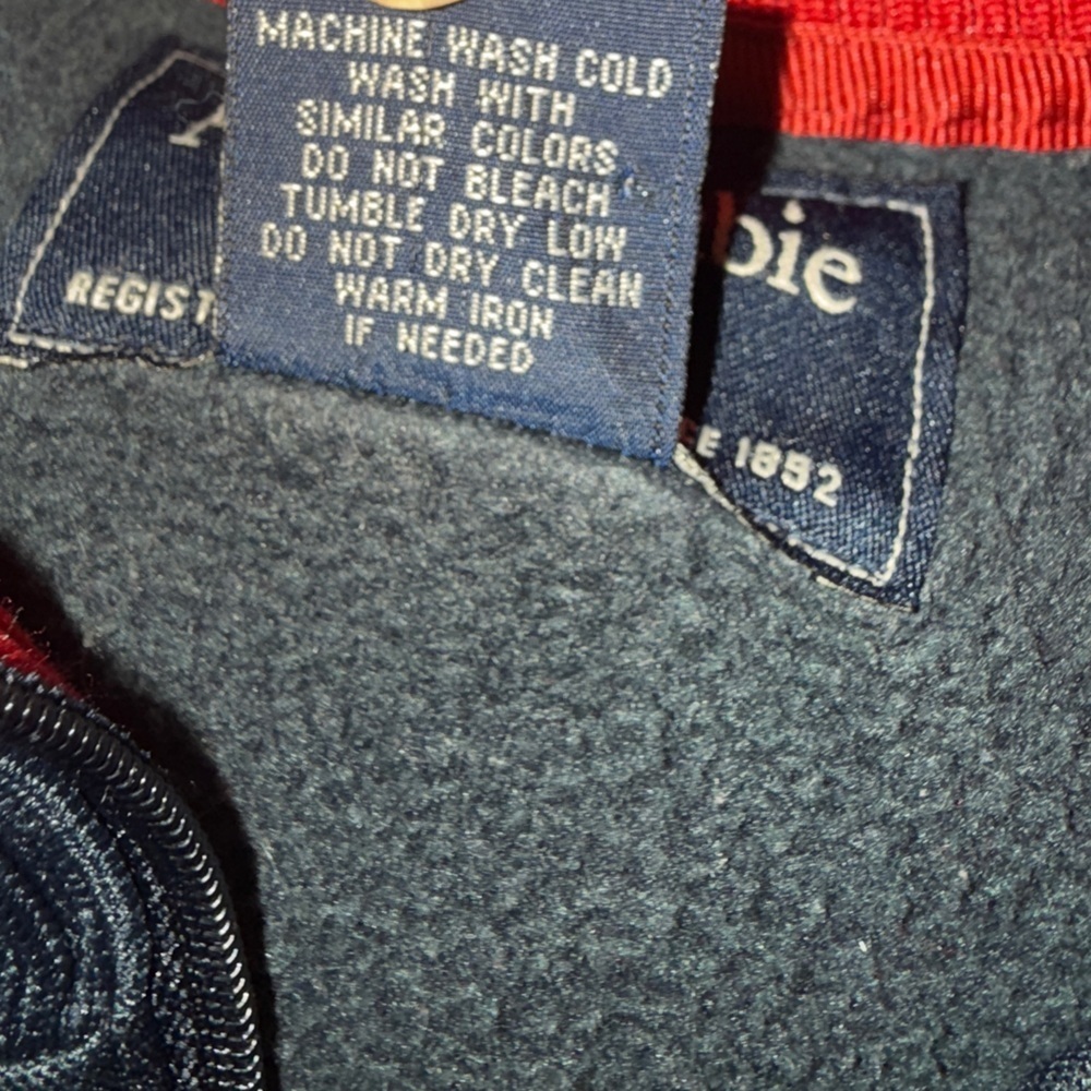 Vintage Abercrombie & Fitch Full Zip Jacket XL Red Stripe Track Style Navy - Picture 8 of 9